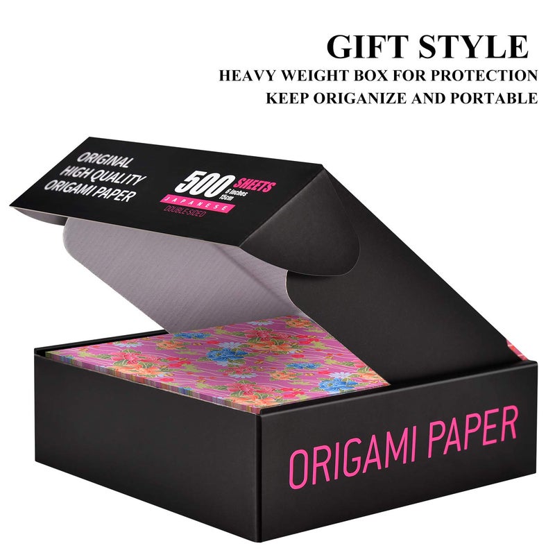 BB Bachmore Japanese Washi Origami Paper 500 Sheets, 10 Vivid Colors, Colors Make Colorful and Easy Origami,6 Inch Square Sheet, Papers, Arts and Crafts Projects (E-Book Included) - Image 4